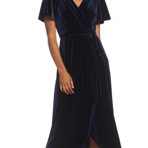 Chelsea 28 velvet faux wrap midi dress